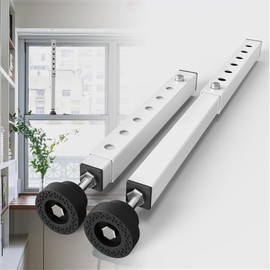 1 Pack Window Security Bars Adjustable 11"-18",Portable Short Sliding Window Lock Bar for Child Safety/Anti-Theft,Window safety lock with Rubber Base for Vertical and Horizontal Window-White