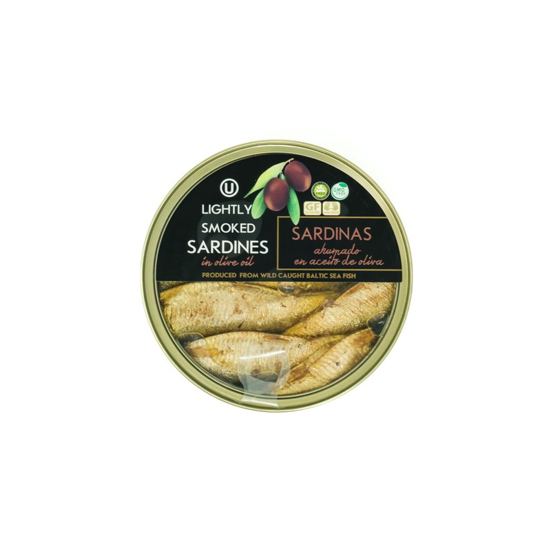 Grilled Catch Wild Caught Brisling Sardines Lightly Smoked in Olive