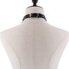 Deelfel Women's Choker Necklace, PU Leather, Studded Punk, O-Ring, Gothic