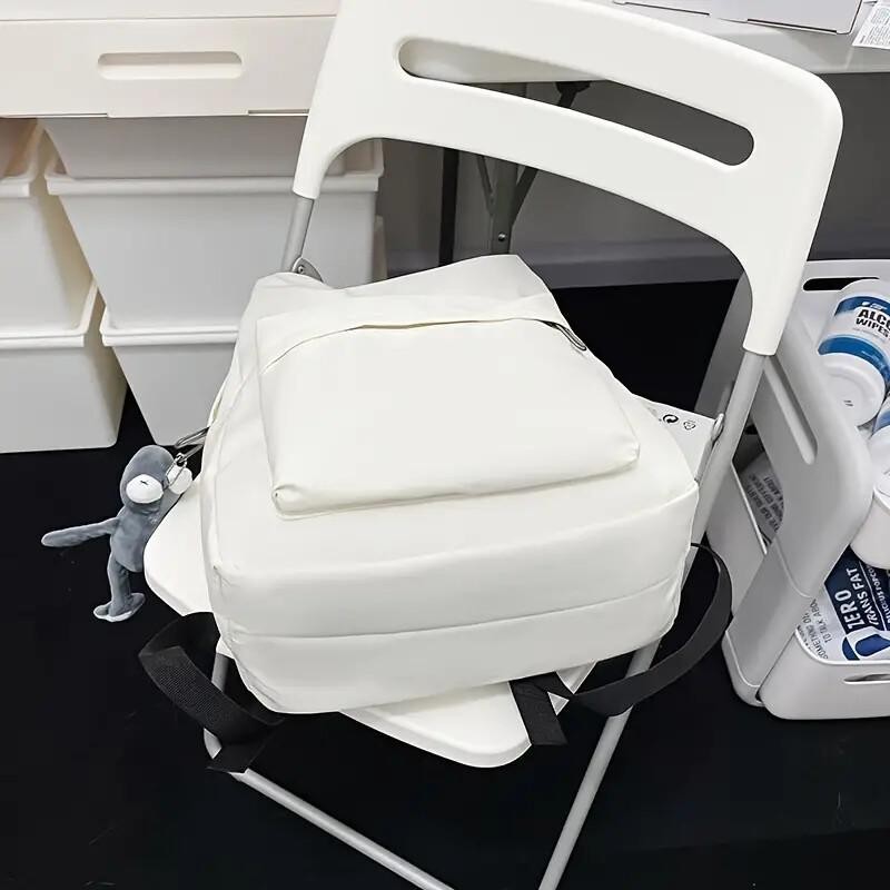 Maxoner Large Capacity Backpack, College School Bookbag, Stylish Simple Canvas