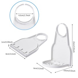 2 Pack Laundry Detergent Cup Holder, Detergent Drip Catcher Drip Tray Catcher No More Mess or Leaks and Drips for Laundry Room - White