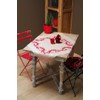 Vervaco Embroidery: Tablecloth: Red Leaf Design, 100% Cotton, Multi-Colour, 80