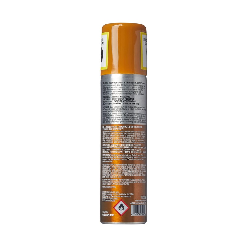 Red by Kiss Tintation Temporary Hair Color Spray, Instant Gray