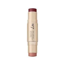 No7 Pro Artist Bronze and Glow Multistick - Creamy, Blendable Face Bronzer and Highlighter for a Sun-Kissed Glow - Soft Berry/Warm Glow (10 g)