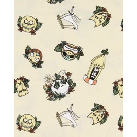 The Nightmare Before Christmas Baby Boy Allover Character Design Infant Short Sleeve Bodysuit (9 Months) Multicolored