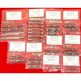 ALLOYBOLTZ - 2007-2016 Harley Touring Ultra Electra Glide Road Glide Road King Street Glide Polished Stainless Steel Engine Transmission Allen Bolt KIT Set