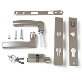 Andersen Storm Door Hardware Set - Modern Style - 1 1/2" Thick Aluminum Storm Doors Using 45 Minute Easy Install or Rapid Install 1 Systems (Metallic Stone)