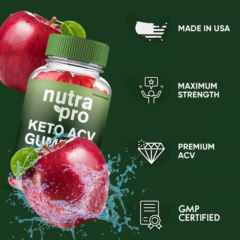 Nutra Pro Keto ACV Gummies, Max Strength Premium Formula, NutraPro