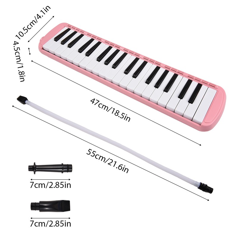 37 Keys Melodica Instrument Melodica Air Piano Keyboard with 2