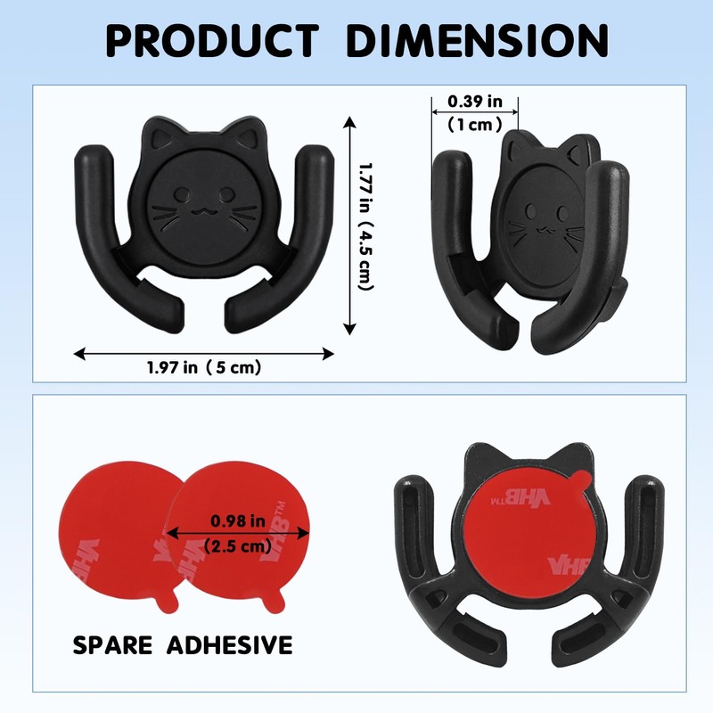 HOMEFOX Multi-Surface Holder Car Mount 3 Pack Compatible for Popsocket