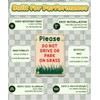 Please Do Not Drive or Park on Grass Sign –