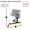 UNUS Decorative Tree Stand, Children on the Swing, Black Metal