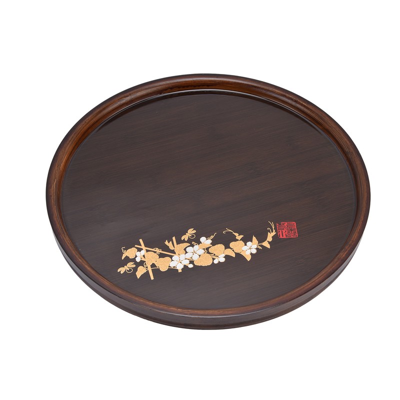 Bamboo Tea Tray Japanese Simple Novel Beautiful Resin Walnut Tea