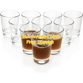 BCnmviku 1.5 oz Shot Glasses Sets with Heavy Base, Clear Shot Glass Miss Vetty Shot Glasses Round 1.5 oz - Specification: 6Pack