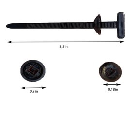 2026 Upgrade Self-Locking Zip Ties Buckle for Automotive Zipper Clips,Snap-Fit Ziptie Bumper Retainer Fender Liner Door Panel Fastener，Home Organization, Office, Electrical Work, DIY Projects(100 PCS)