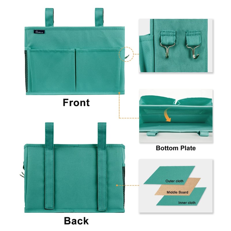 Surblue Caddy Hanging Organizer Bedside Storage Bag for Bunk and