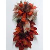 Autumn Lantern BOW ONLY, Thanksgiving Wreath Bow Maple Leaves Wedding
