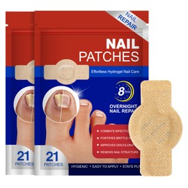 Nail Patches 42 PCS - Nail Treatment Patches Extra Strength for Damaged Nails, Nighttime Nail Patches for Women & Men, Easy to Apply