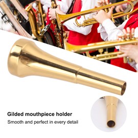 Trumpet Mouthpiece Brass Material Gilded Mouthpiece Holder Trumpet Accessories Trumpet Instruments Mouthpiece Holder for Beginners and Professional Players (5C)