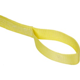 Mazzella Lifting Technologies 9500-3290 EE2-901 Nylon Web Sling, Eye-and-Eye, Yellow, 2 Ply, 6' Length, 1" Width, 6" Flat Eyes, 3200 lbs Vertical Load Capacity