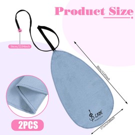 2PCS flute cleaning cloth, Clarinet Cleaning Cloth, Clarinet Cleaning Swab for Inside Tube Suitable Piccolo Flute Sax Saxophone