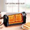 Long Slot Toaster 2 Slice,Cancel Reheat Defrost Functions,Removable Crumb Tray,6