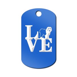 Mister Petlife Love Old English Sheepdog Engraved Keychain/GI Tag Park v2 OES Blue
