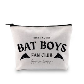 XYANFA Bat Boys Fan Club Makeup Bag The Night Court Book Lover Gift a Court Of Thorns Rose Zipper Pouch (BAT BOYS FAN CLUB)