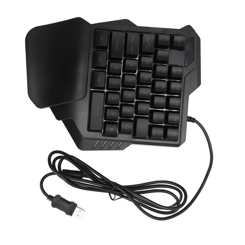 One Handed Gaming Keyboard 7 Color RGB Backlight Ergonomic 35