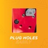 4 Pack 1 Inch Flush Mount Black Plastic Body and