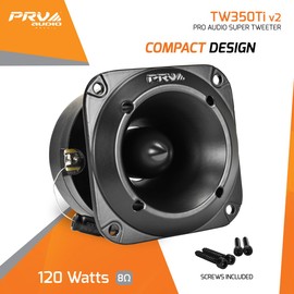 PRV AUDIO Car Audio Tweeters TW350Ti v2 – 240 Watts Titanium Bullet Tweeters Pair – 3 Inch PRO Audio Compact Design, 8 Ohm, High Output – Easy to Mount High Frequency Speakers