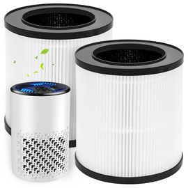 KJ067L Replacement Filter for MOOKA KJ067L Air Purifier, 3-in-1 High-Efficiency Filtration with True Filter, Activated Carbon and Pre-filter, 2 Pack