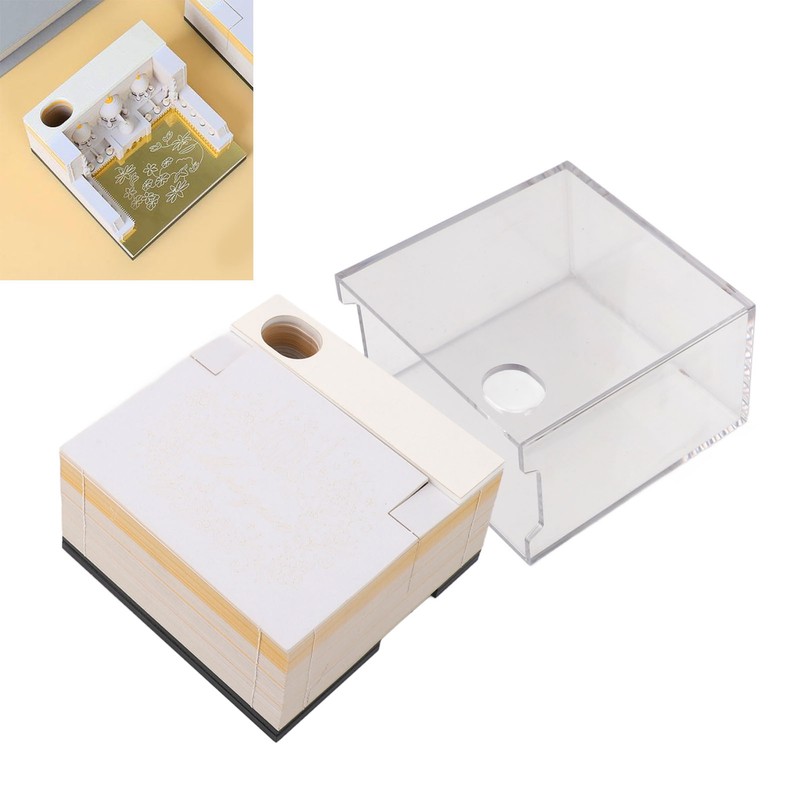 3D Mosque Notepad LED Lights 3D Tear Away Paper Sculpture