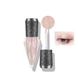 Liquid Eye Shadow, Glitter Eye Shadow, Glitter, Single Color, Tear Bag, Glitter, High Color, Pearl, Shimmering, Adhesion, 3D Sensation, Daily Makeup, Korean Style Makeup 02, Champagne Pink