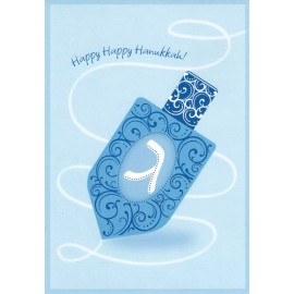 Image Arts Jewish Blue Dreidel Dreidels Happy Chanukah Hanukkah Wishes Greeting Card