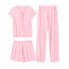 SWOMOG Women 3Pcs Maternity Pajama Set Nursing Pjs Pregnancy Set
