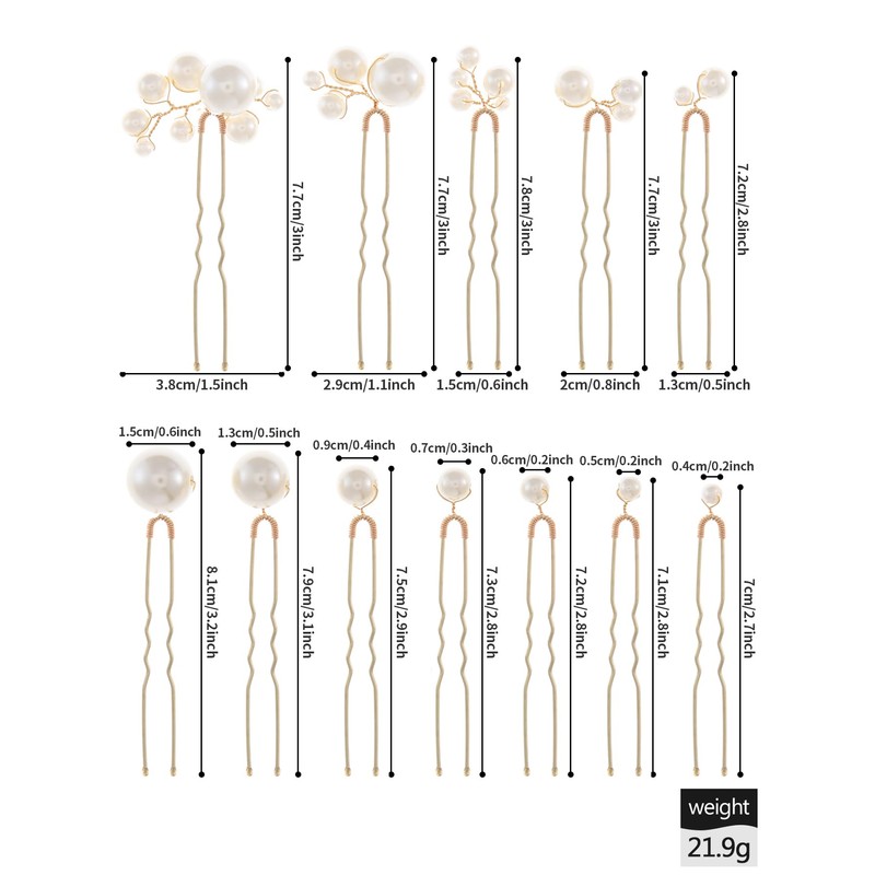 Pearl Bridal Hair Pins Handmade Wedding Accessories for Brides Women