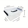 AYD 6PCS Stackable Storage Bins,Secure Snap-Lock Lids,Clear Plastic Organizer Boxes
