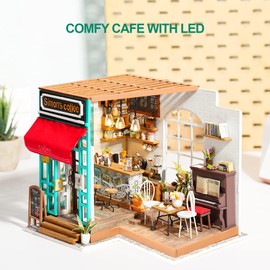 Rowood Miniature Dollhouse Kit, 1:24 Scale DIY Miniature House Kit for Adults, Mini House Crafts for Adults,Birthday for Teens Age14+ - Simon's Coffee