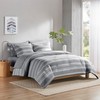 Full Size Comforter Set with Sheets, Modern Blue and White