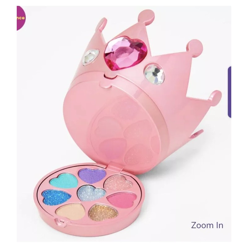 Claire’s pink rhinestone tiara makeup kit set Valentine’s day crown