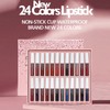 24pcs LANGMANNI Matte Lip Glaze Set Waterproof NonStick Cup Lip