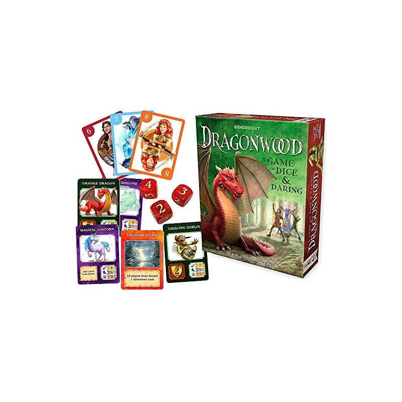 Gamewright Dragonwood A Game of Dice and Daring,White