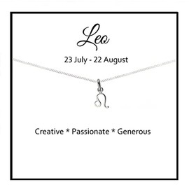 Leo Zodiac Necklace 925 Sterling Silver Birthday Gift for Girl's, Women
