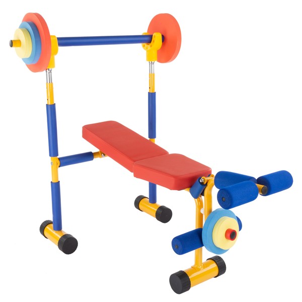 Kids Weight Bench Set - Toddler Gym for Beginner Exercises