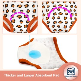 MooMoo Baby Potty Training Underwear for Boys 7 Packs Absorbent Toddler Training Pants for Girls 5T