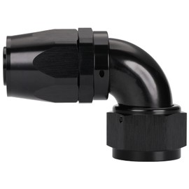 Podavelle 16AN 90 Degree Elbow Swivel Hose End Full Flow Fitting Adapter Aluminum Black