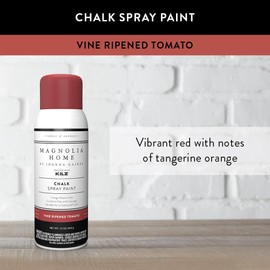 Magnolia Home by Joanna Gaines Interior/Exterior Spray Paint for Small Projects, Ultra-Matte, VINE RIPENED TOMATO - 12 oz. Aerosol