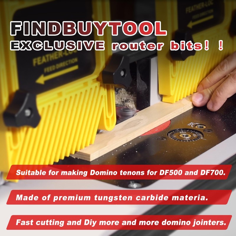 FINDBUYTOOL Router Bits Tool set for Festool Dominos, 6Pcs