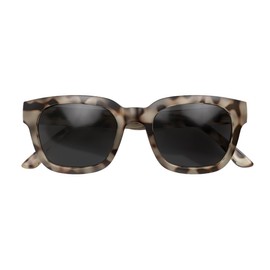 LONDON MOLE Eyewear - Tricky Sunglasses - Rectangle Sunglasses - Mens Sunglasses - Womens Sunglasses - Designer - Spring Hinges - Gloss Pale Tortoiseshell - Black Lens